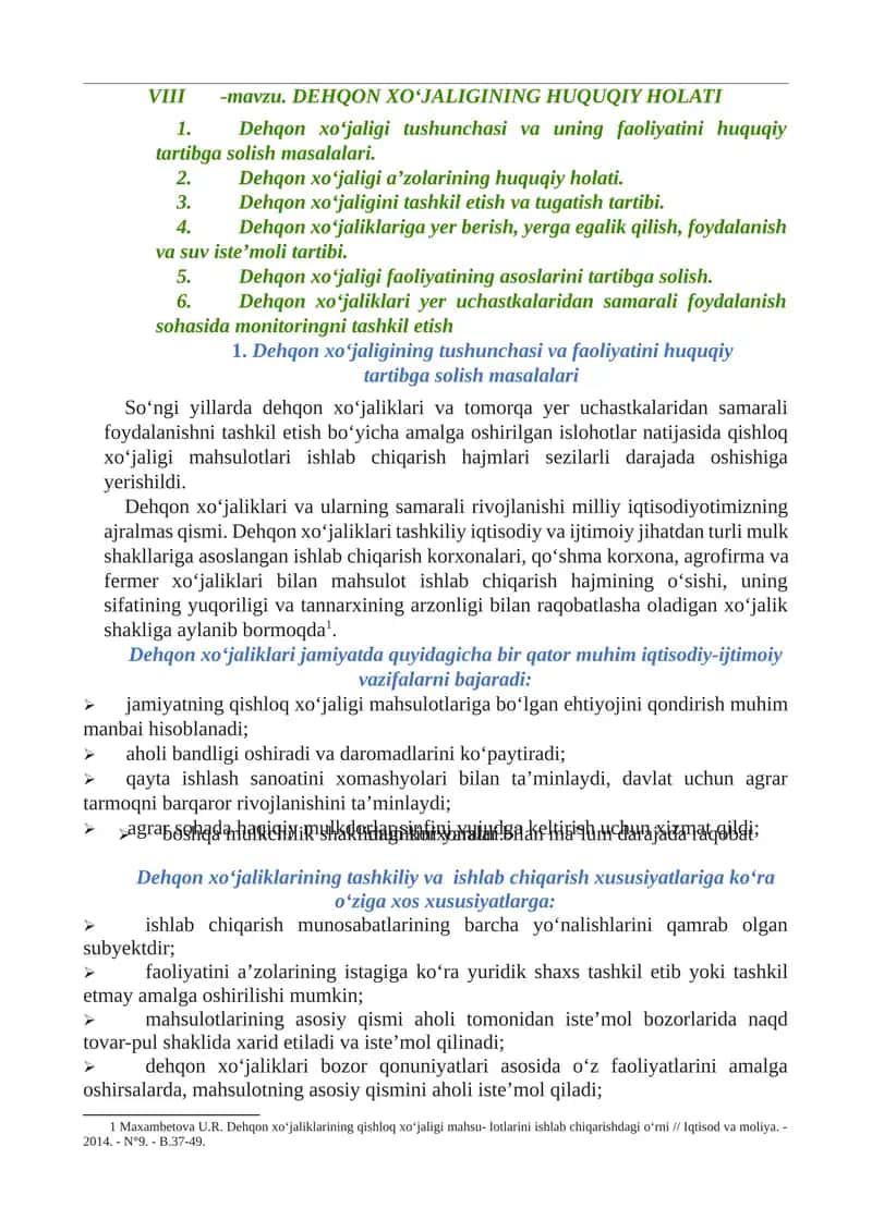 DEHQON XO‘JALIGINING HUQUQIY HOLATI 1