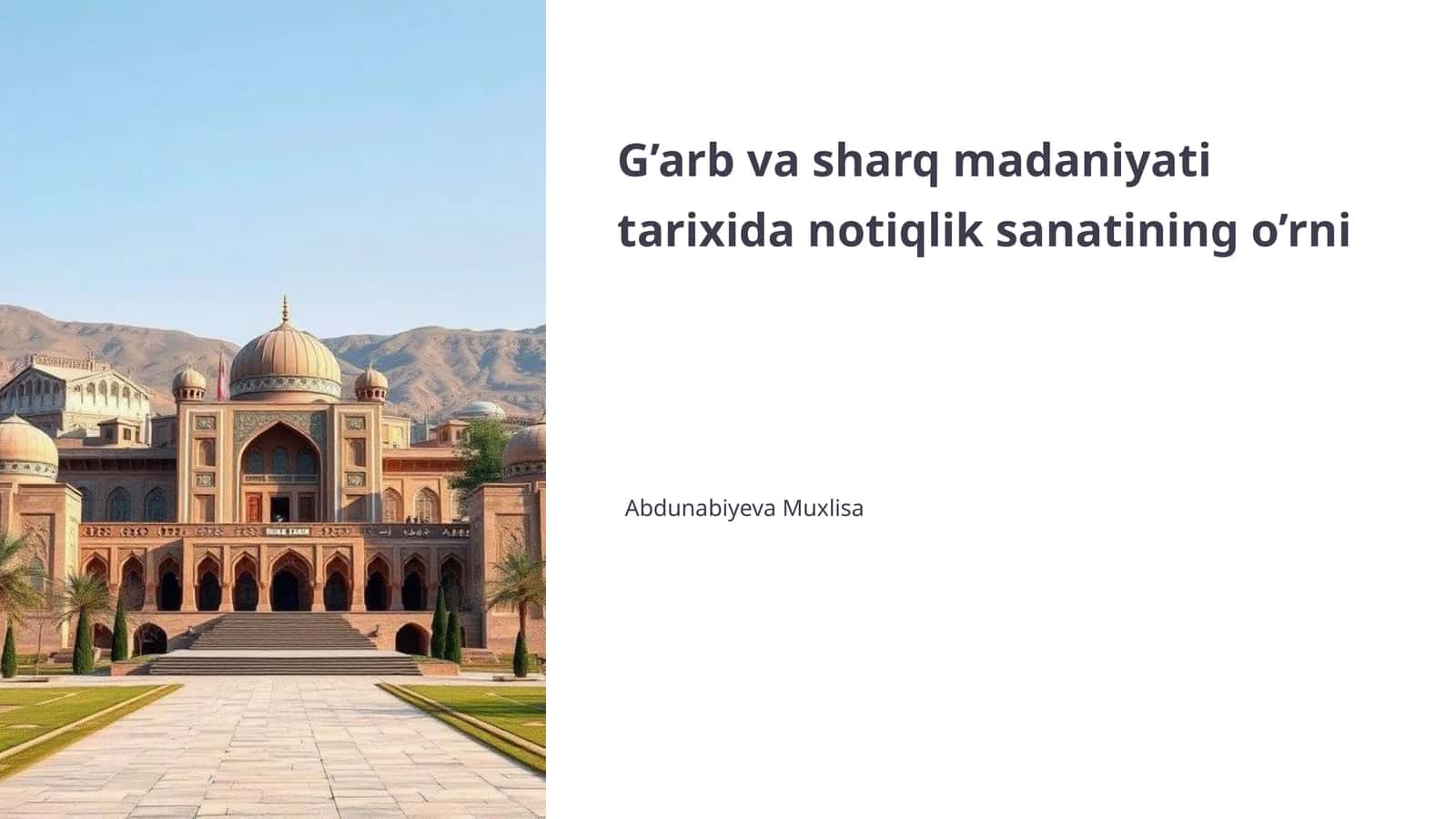 Notiqlik sanati tarixi 1