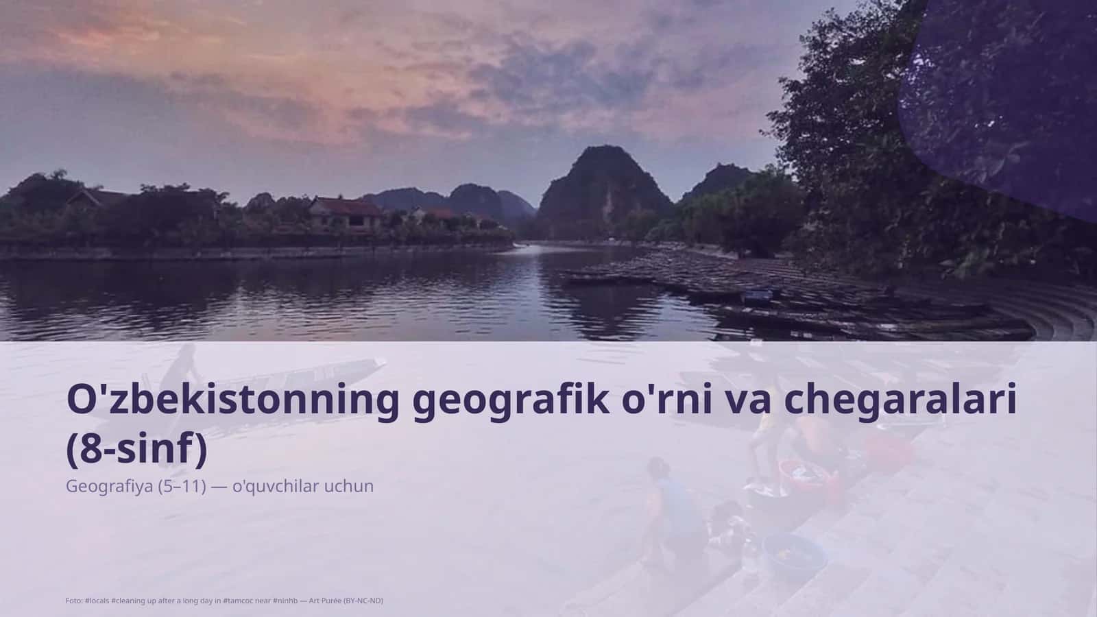 O'zbekistonning geografik o'rni va chegaralari (8-sinf) 1