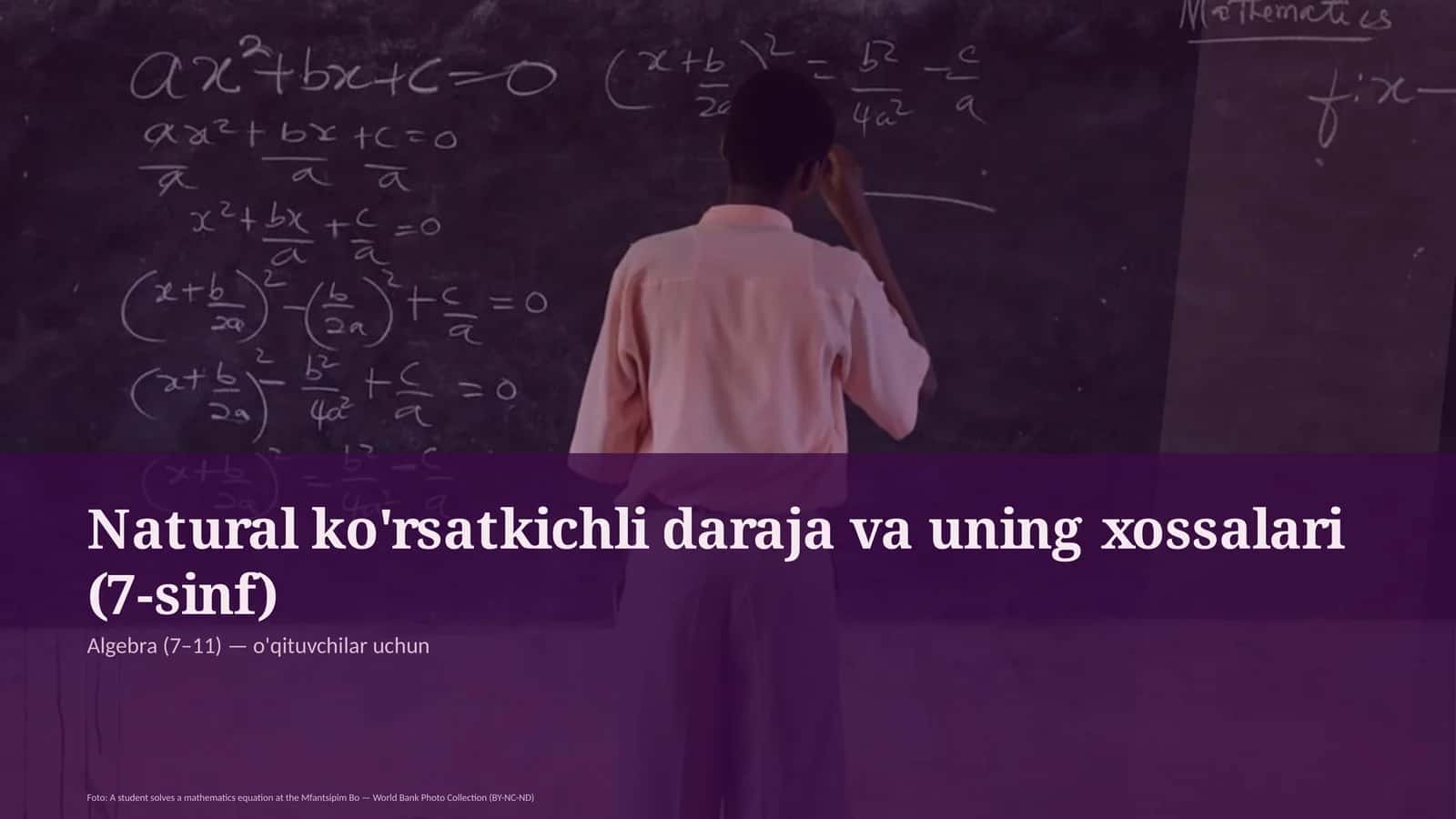Natural ko'rsatkichli daraja va uning xossalari (7-sinf) 1