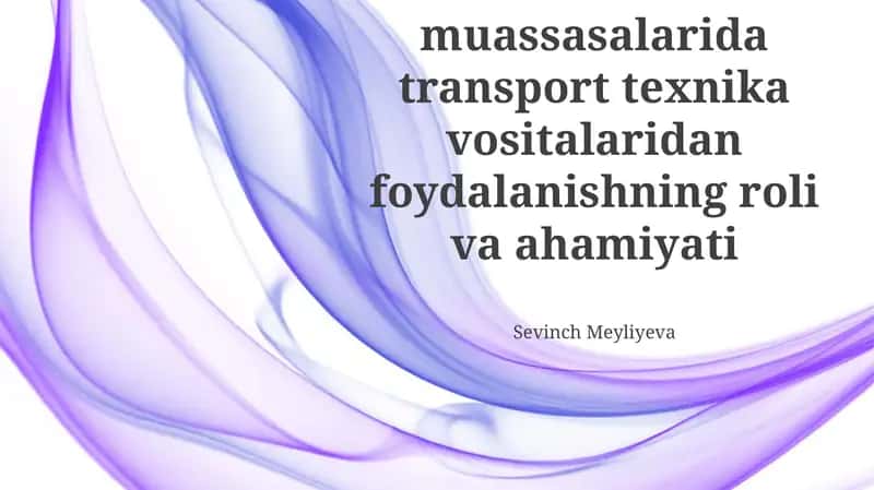 Xavfsizlik va transport vositalarining texnik holati 1