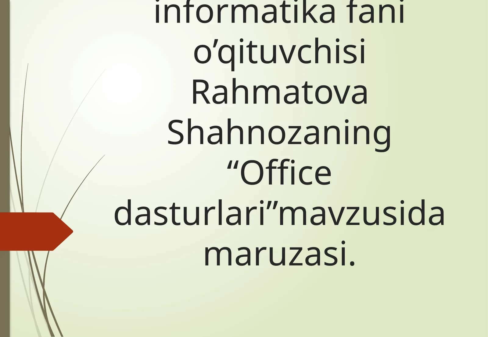 Office Dasturlar Paketi 1