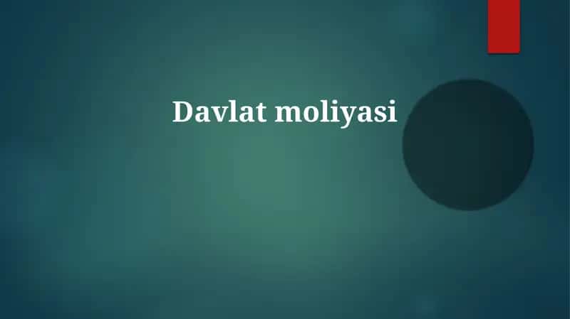 Davlatmoliyasi 1