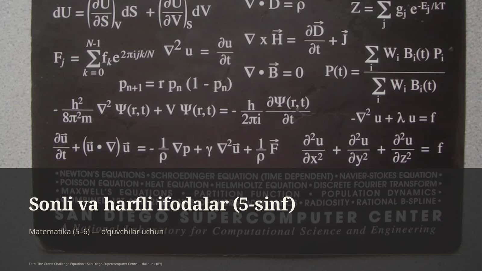 Sonli va harfli ifodalar (5-sinf) 1