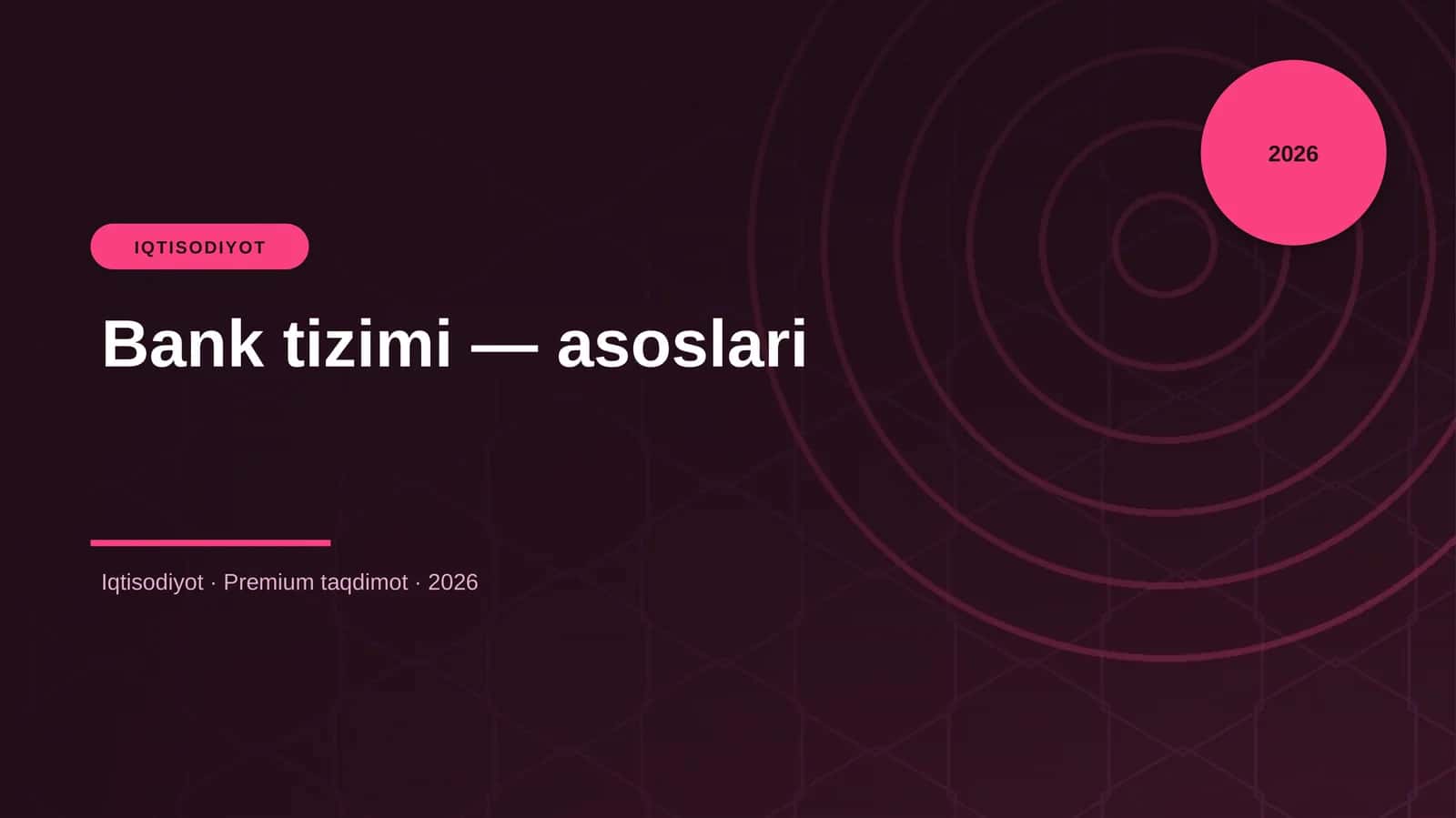 Bank tizimi — asoslari 1