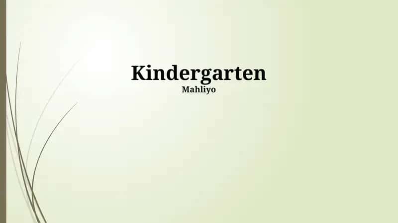 Kindergarten 1