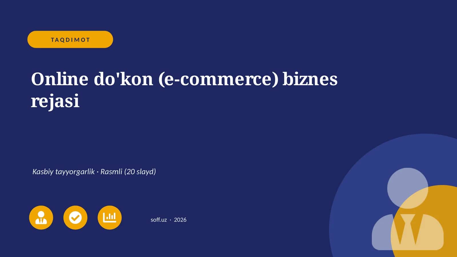 Online do'kon (e-commerce) biznes rejasi 1