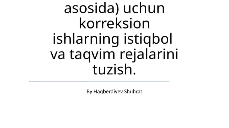 Koxlear implantli bolalar uchun korreksion ishlari 1