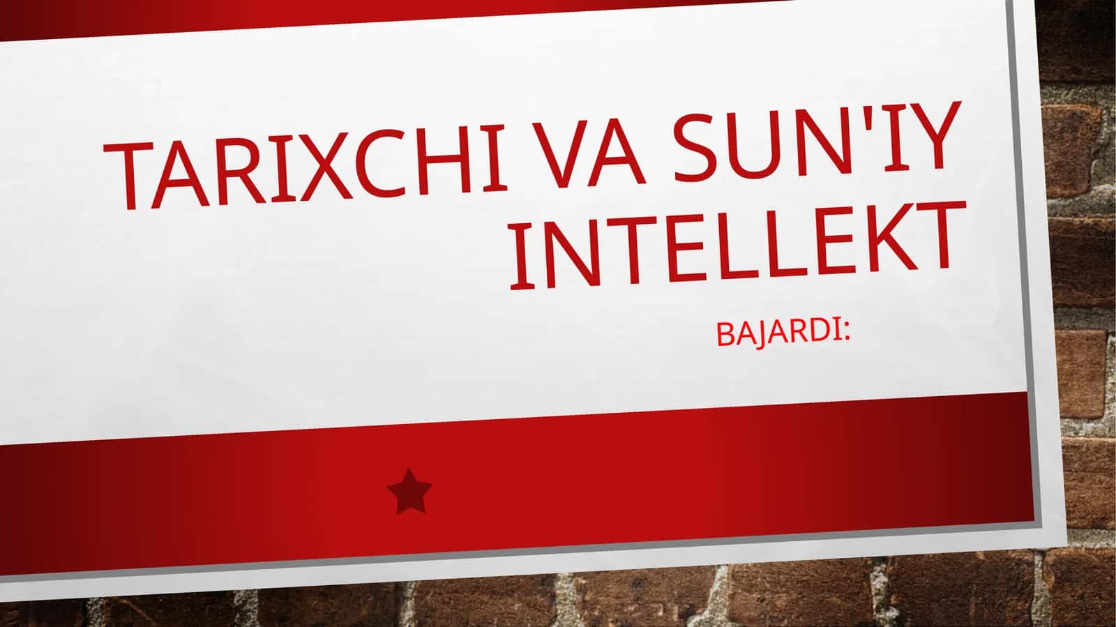 Tarixchi va sun'iy intellekt 1