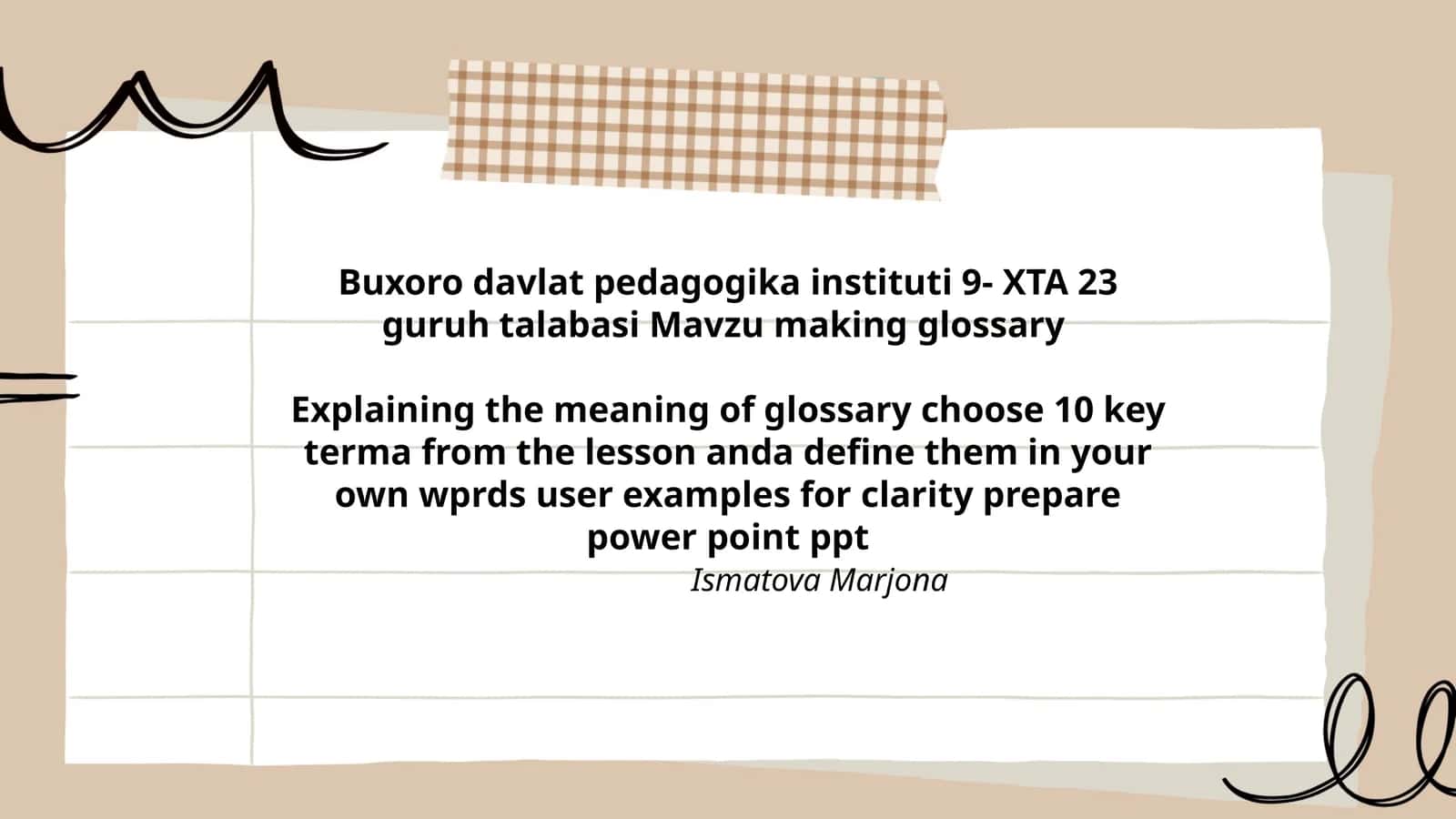 Mavzu making glossary 1