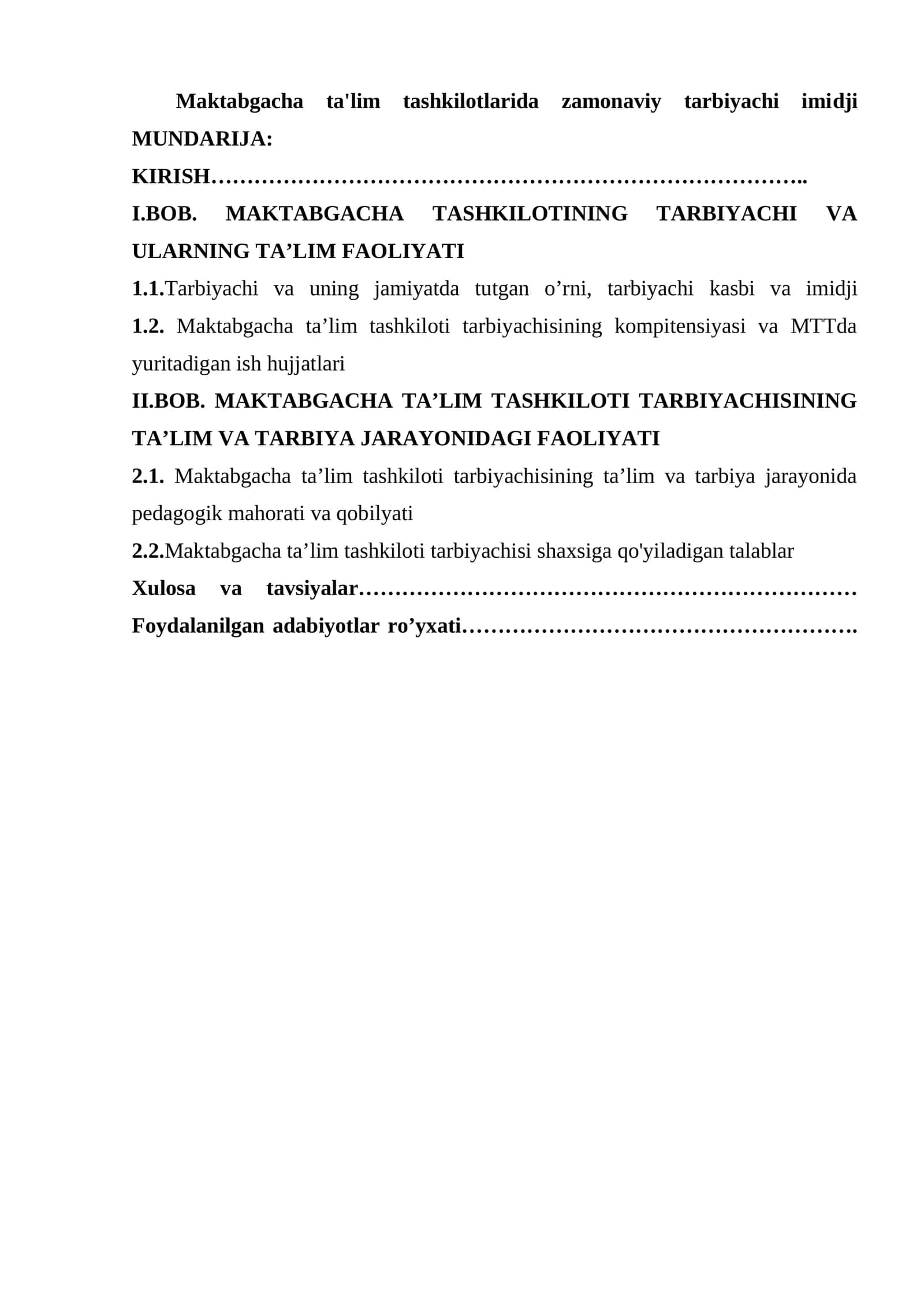 Maktabgacha ta'lim tashkilotlarida zamonaviy tarbiyachi imidji 1