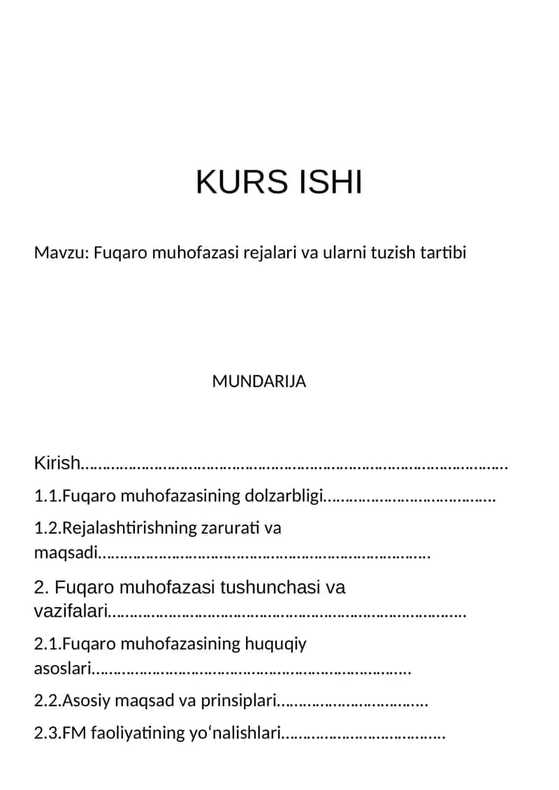 Fuqaro muhofazasi rejalari va ularni tuzish tartibi 1