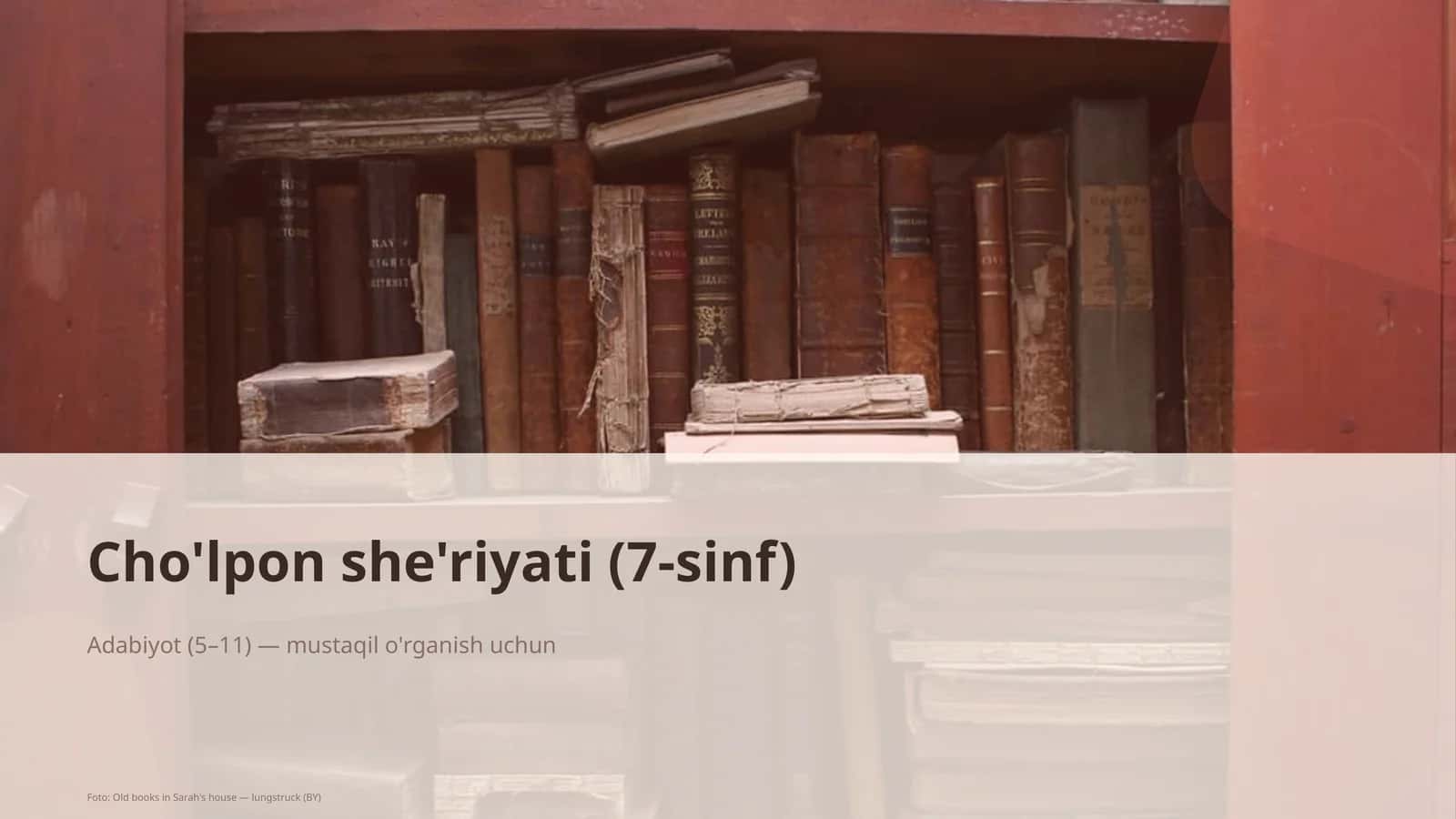 Cho'lpon she'riyati (7-sinf) 1