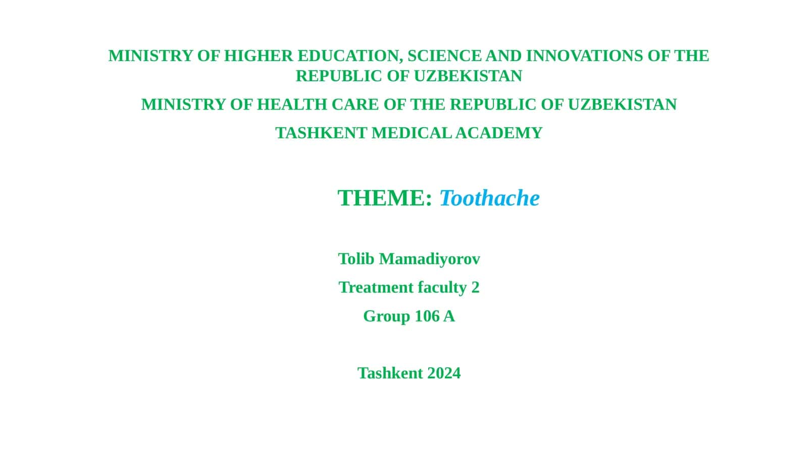 Toothache 1