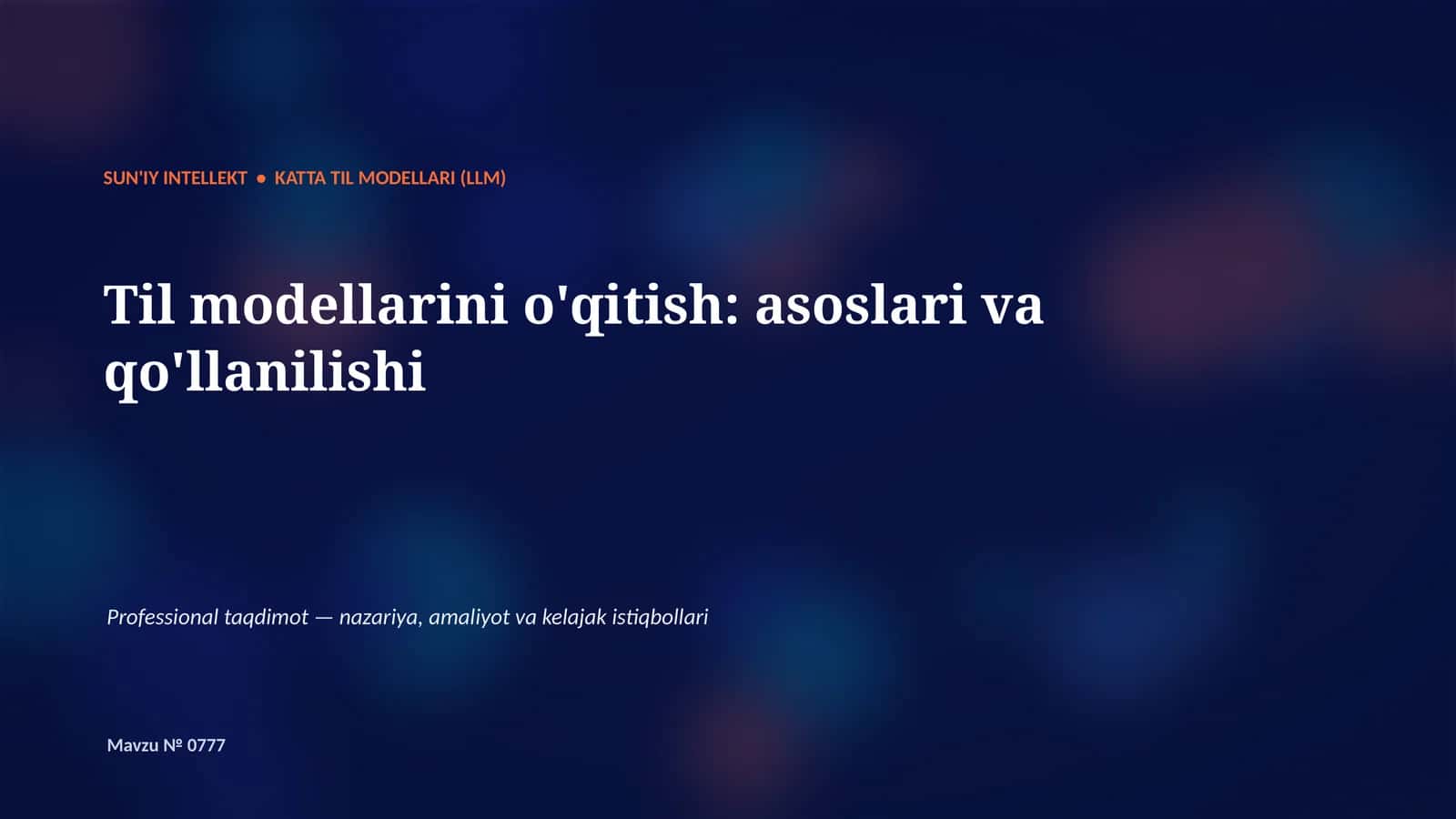 KATTA TIL MODELLARI (LLM) 1