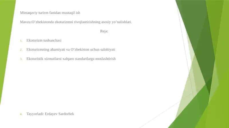 Ekoturizm 1