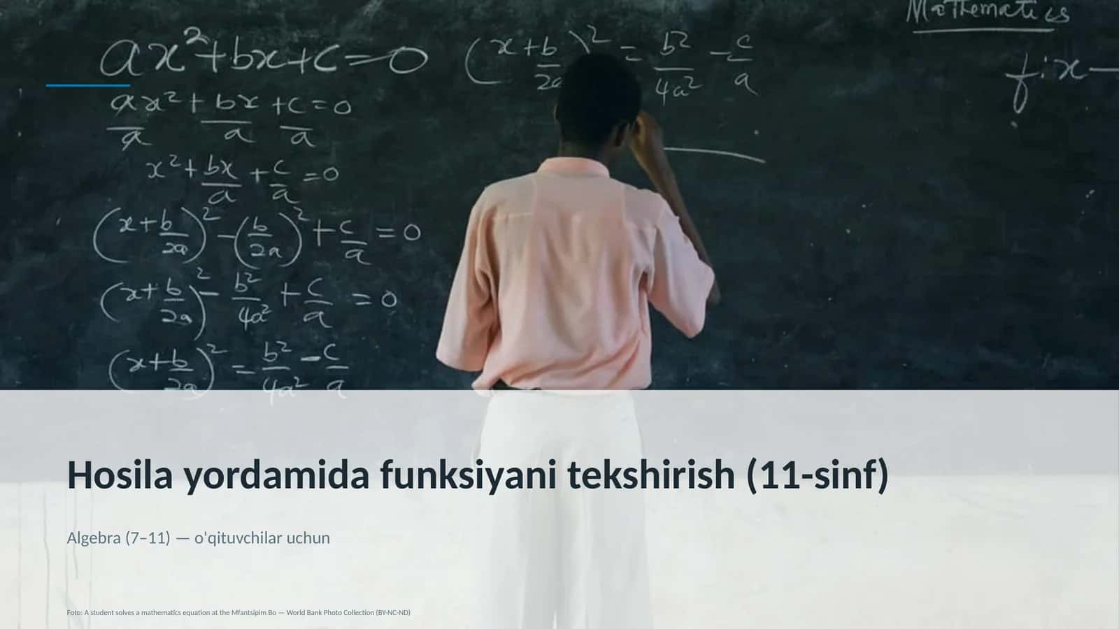 Hosila yordamida funksiyani tekshirish (11-sinf) 1