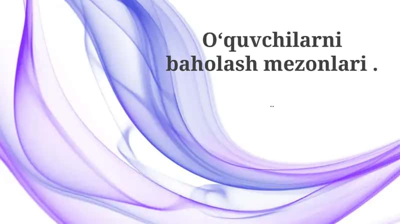 Baholash Amaliyoti 1