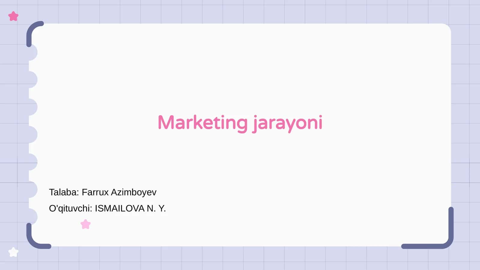 Marketing jarayoni 1