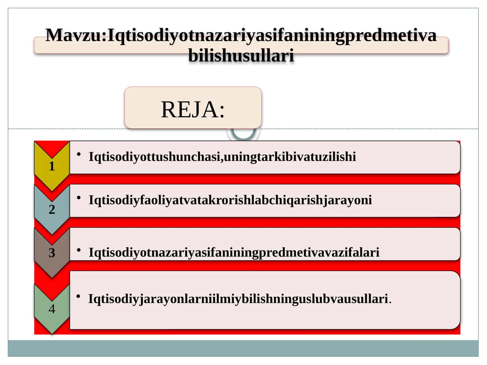 Iqtisodiyot turlari 1
