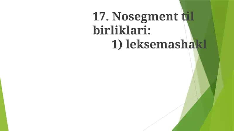Nosegmenttilbirliklari 1