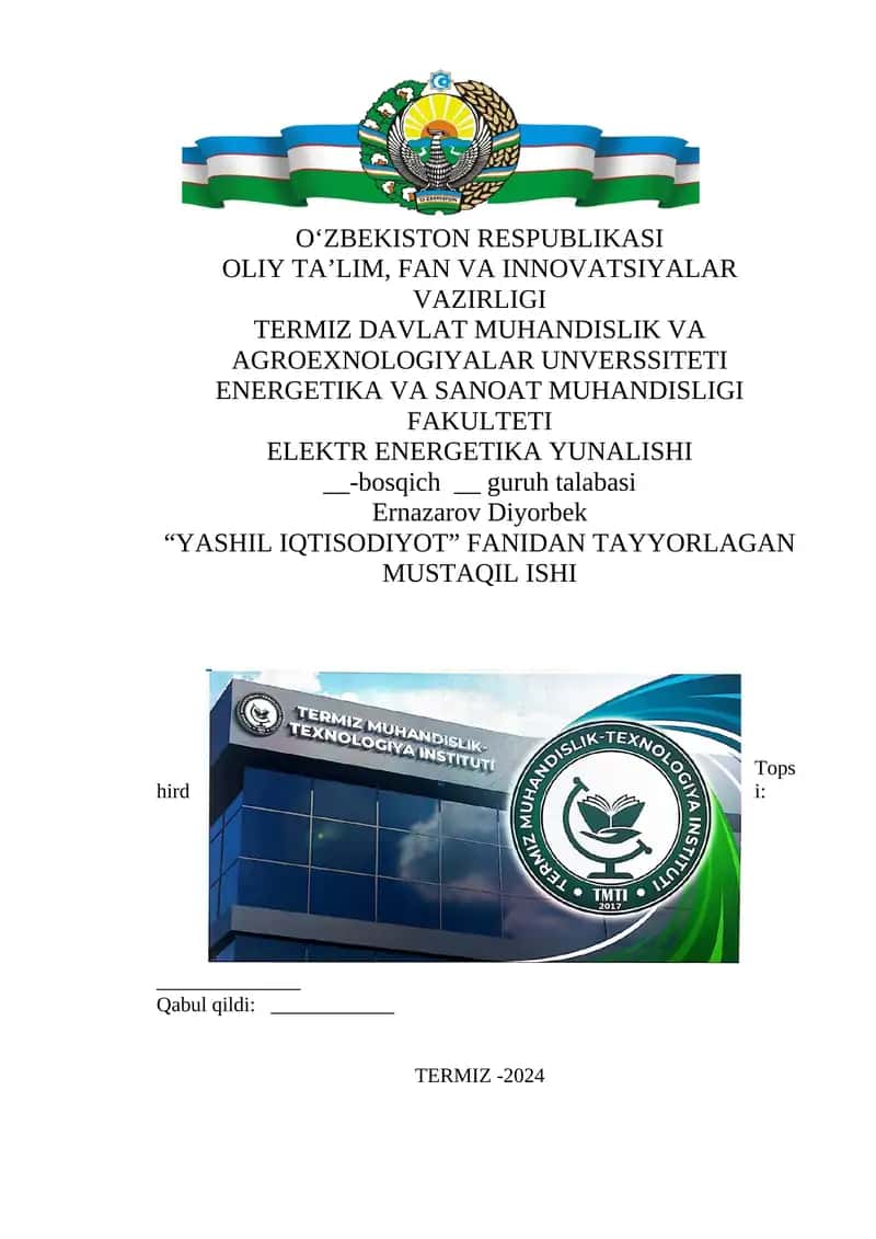 Global isish, uni keltirib chiqarayotgan omillar 1