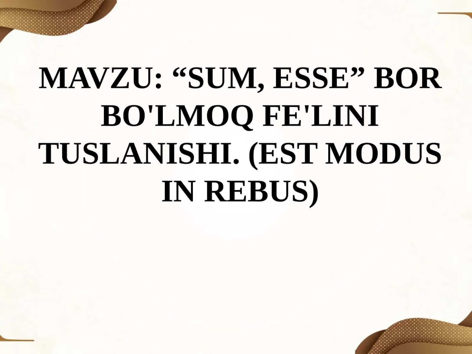 SUM, ESSE 1