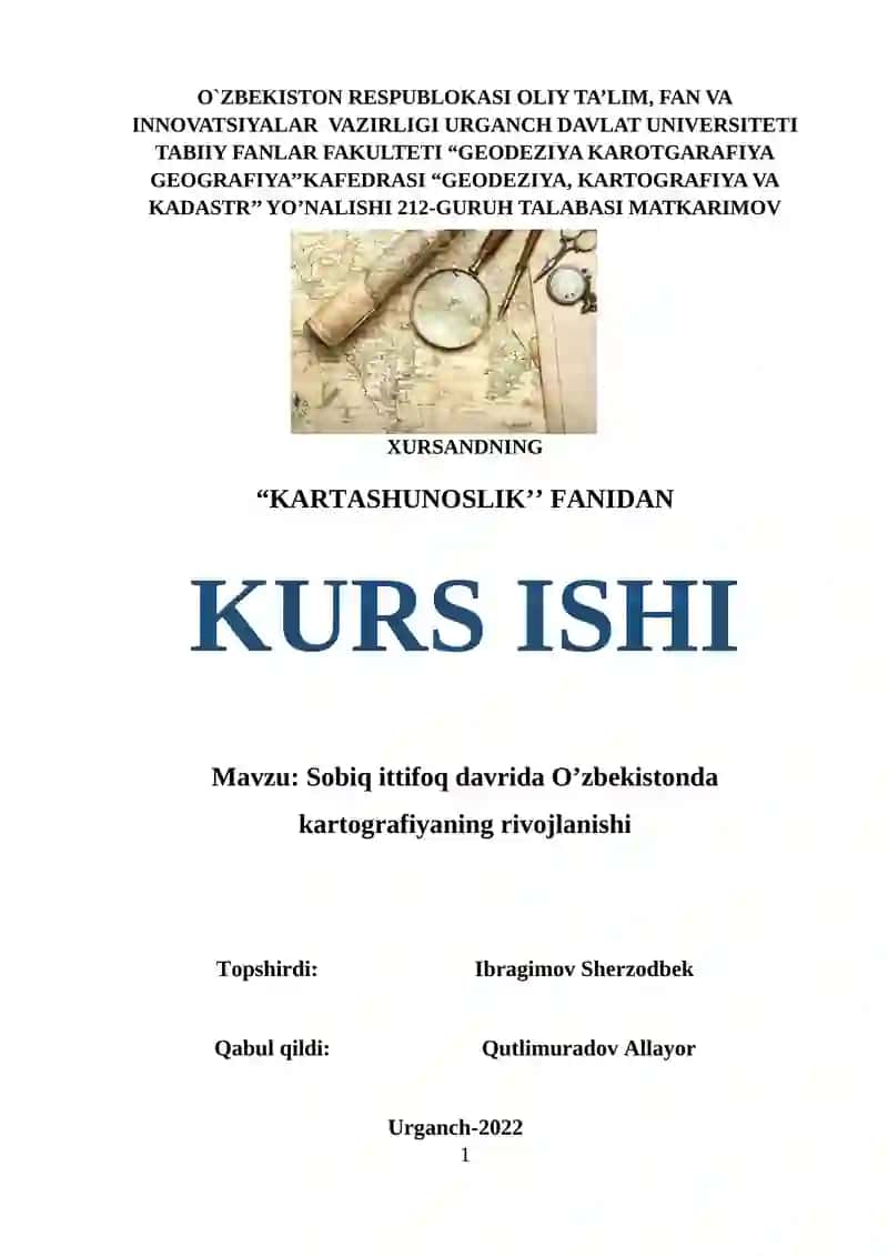 Kartografiyaning rivojlanishi 1