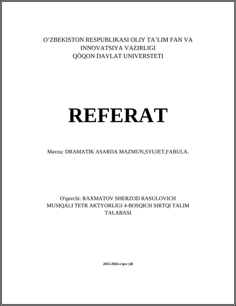 DRAMATIK ASARDA MAZMUN,SYUJET,FABULA 1
