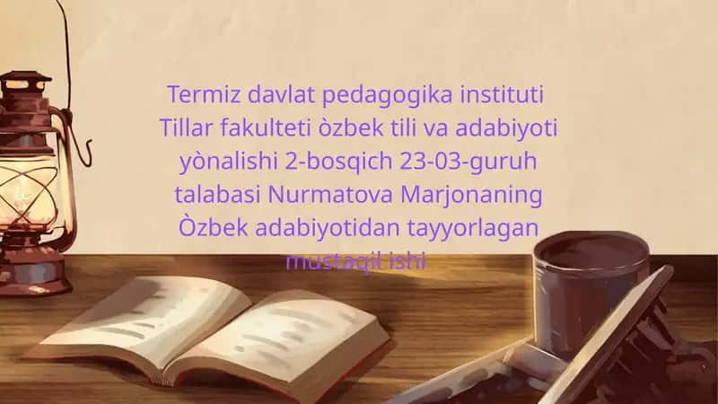 AHMAD YASSAVIZY VA AHMAD YUGNAKIYY HAYOTI VA IJODI 1
