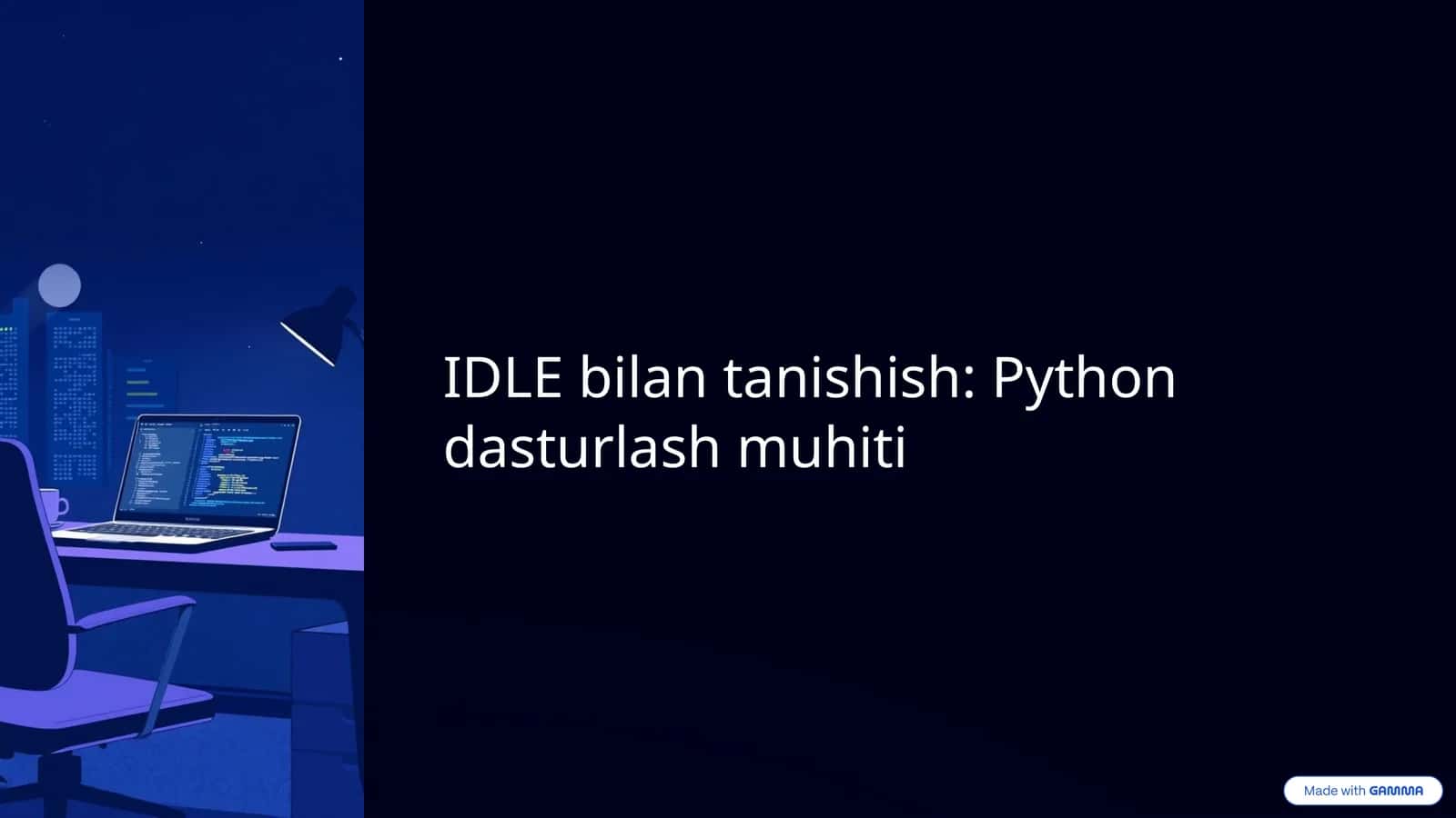 IDLE bilan tanishish: Python dasturlash muhiti 1
