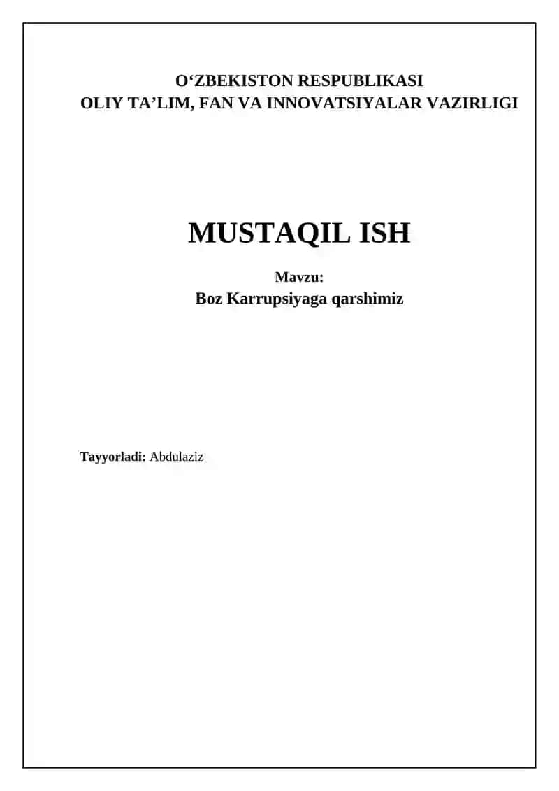 Boz Karrupsiyaga qarshimiz 1