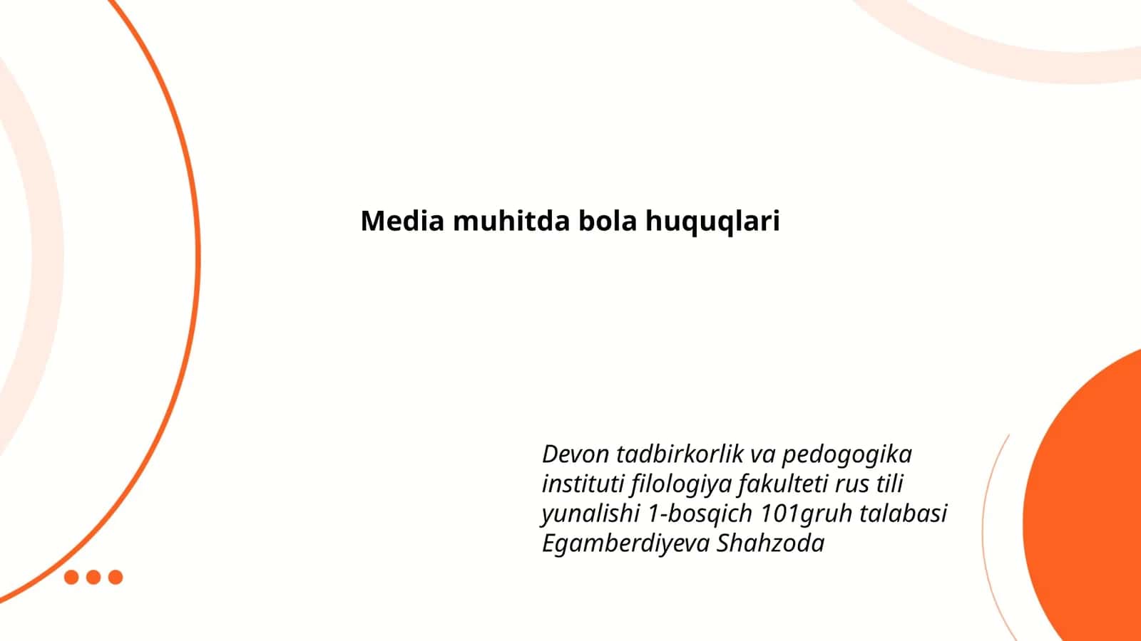 Media muhitda bola huquqlari 1