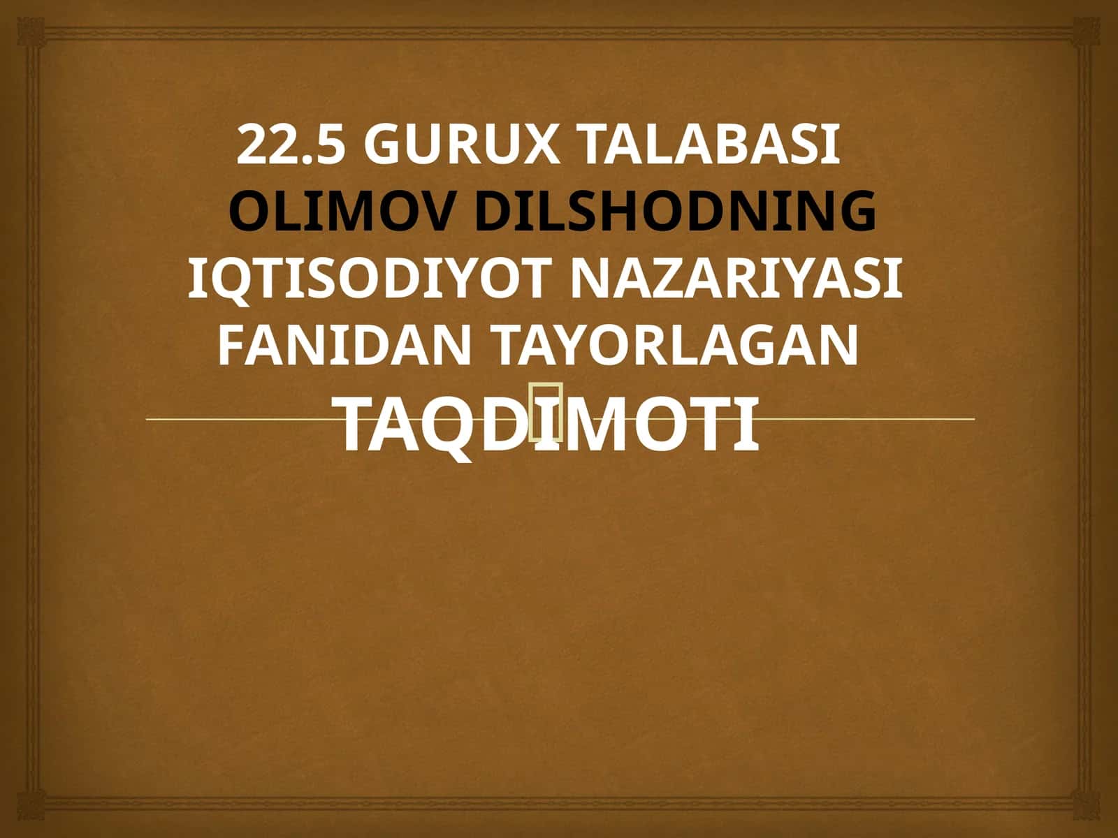 FIZIOKRATLAR 1