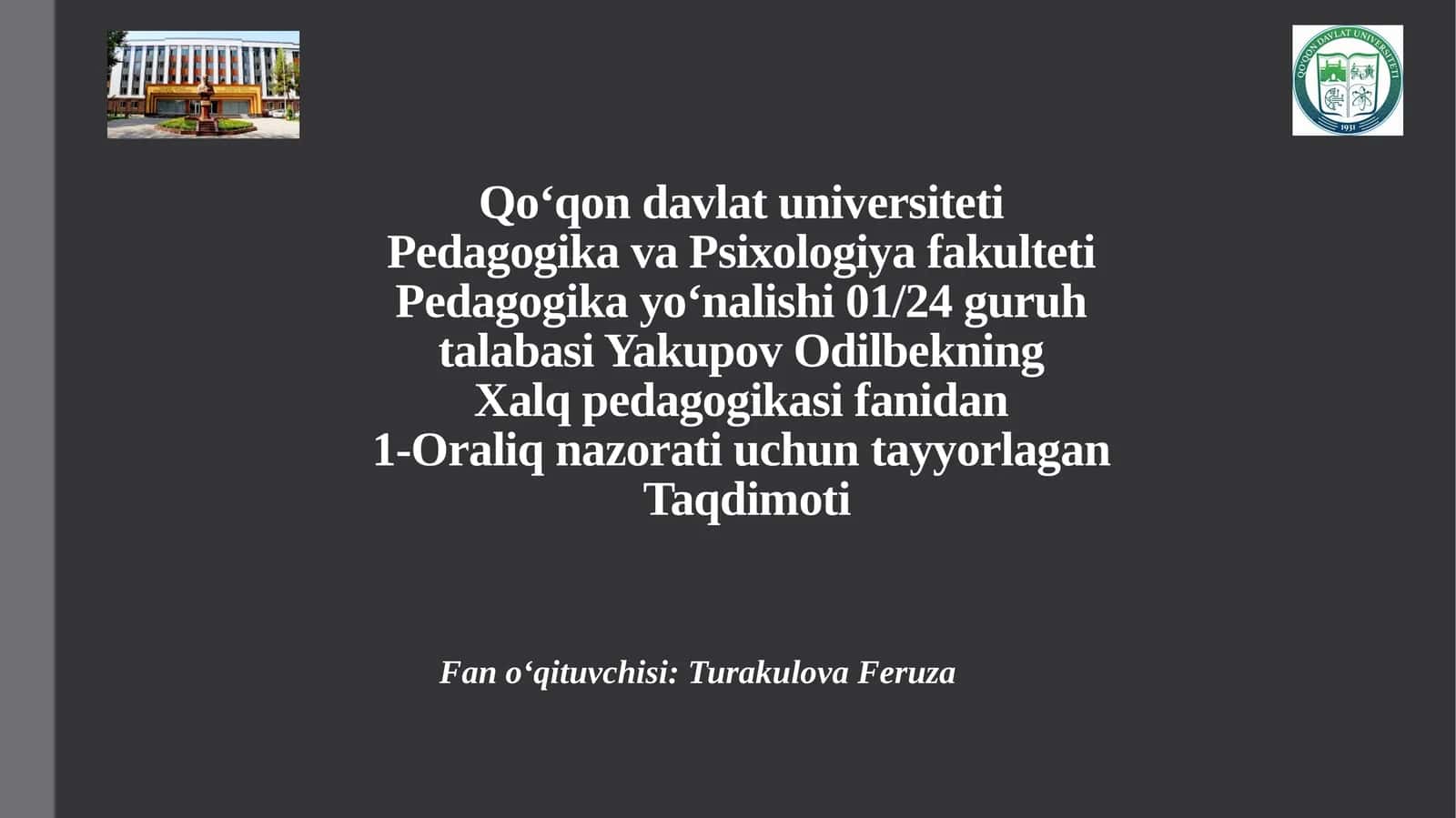Maqollarda vartanparvarlikning ulug‘lanishi . 1