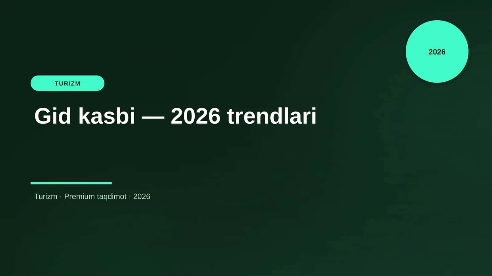 Gid kasbi — 2026 trendlari 1