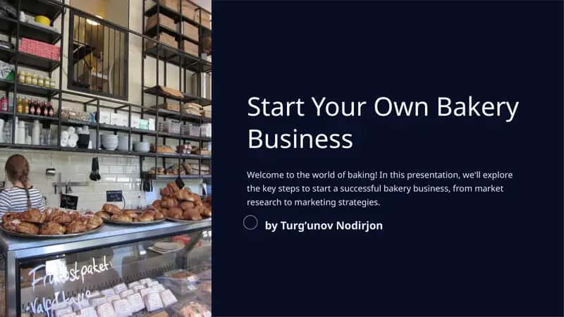 Start Your Own Bakery Business 1