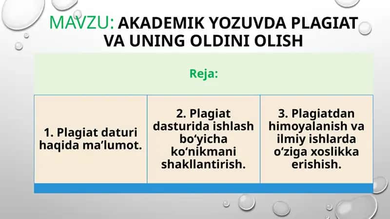 Akademik yozuvda plagiat va uning oldini olish 1