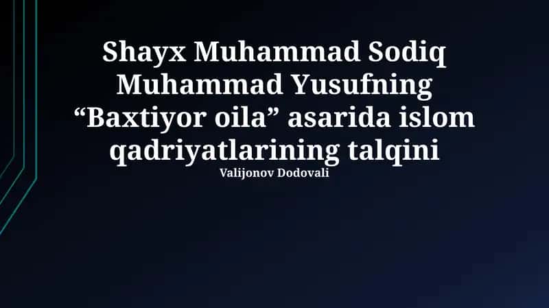 Baxtiyor oila 1