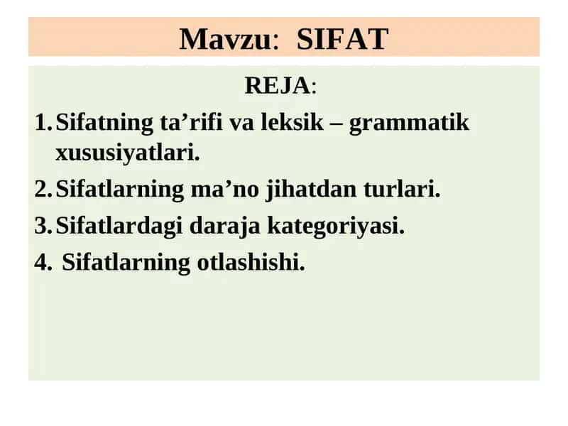 SIFAT 1