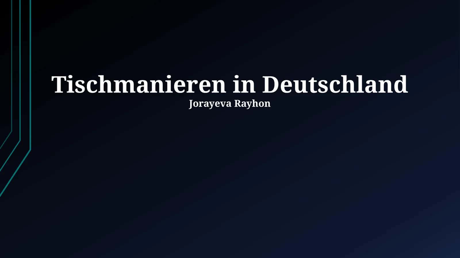 Tischmanieren in Deutschland 1