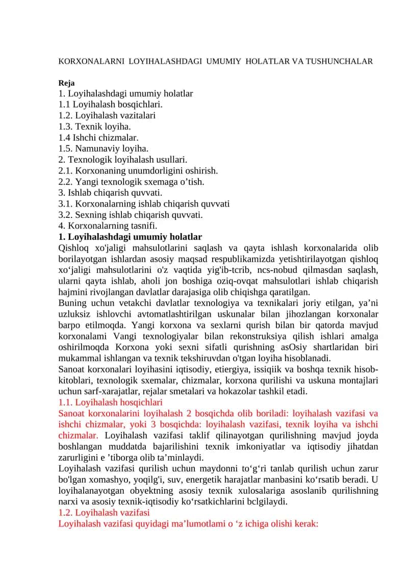 Qishloq xo'jaligi mahsulotlarini saqlash va qayta ishlash korxonalarida 1