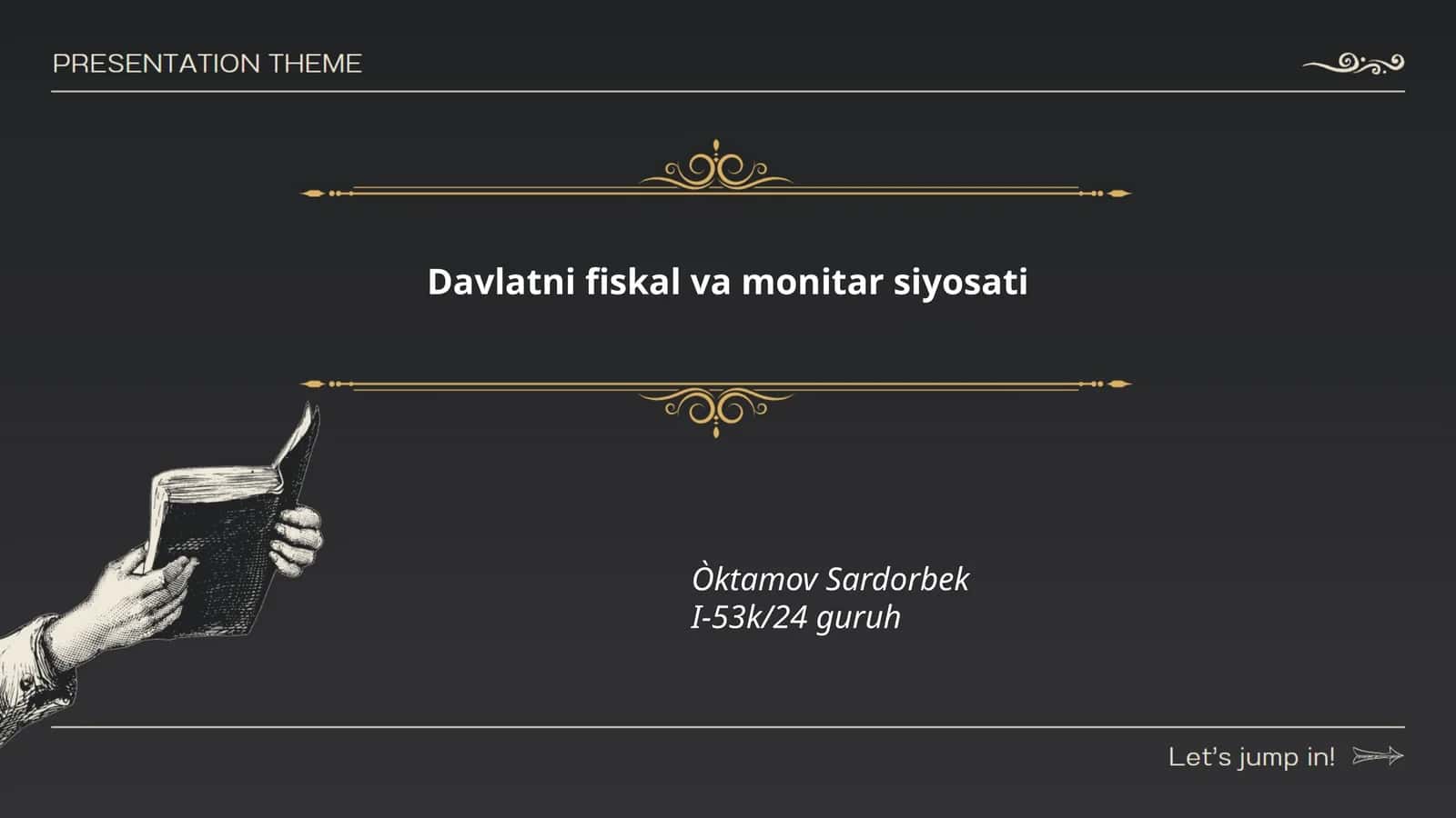 Davlatni fiskal va monitar siyosati 1