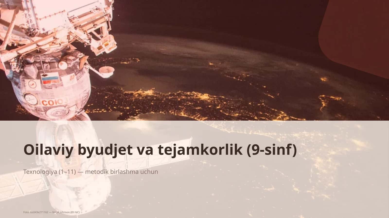 Oilaviy byudjet va tejamkorlik (9-sinf) 1