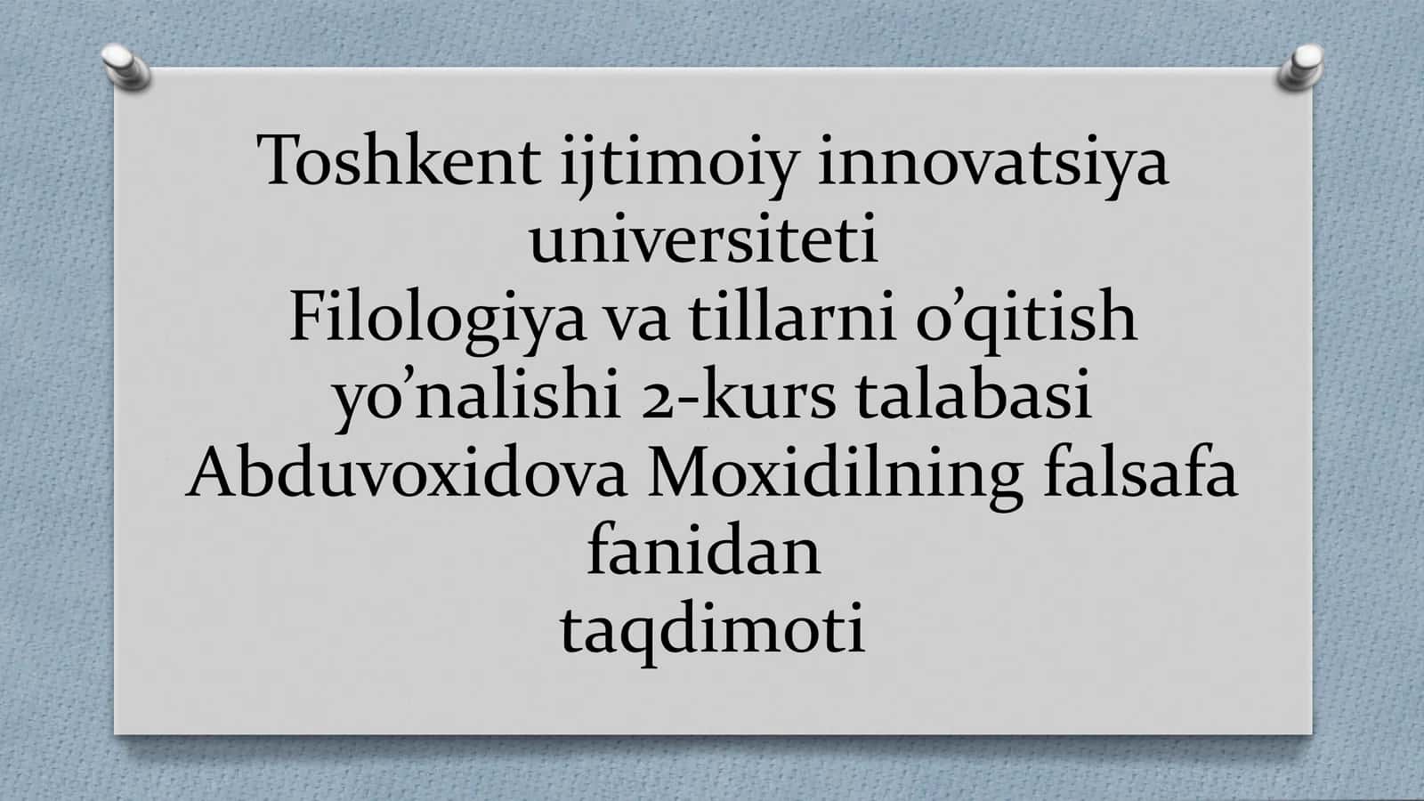 Falsafa turmush tarzi va dunyoni anglash usuli 1