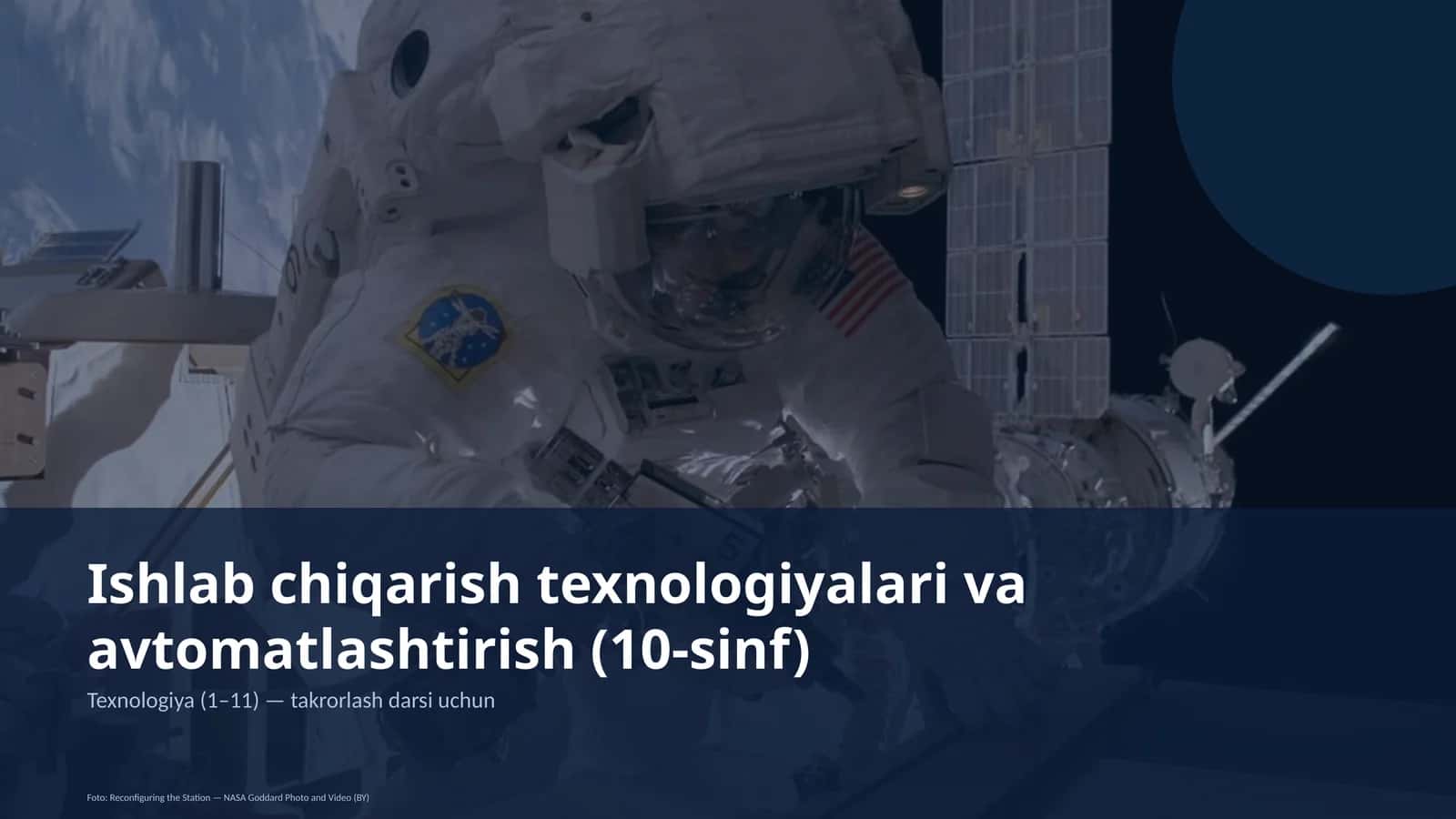 Ishlab chiqarish texnologiyalari va avtomatlashtirish (10-sinf) 1