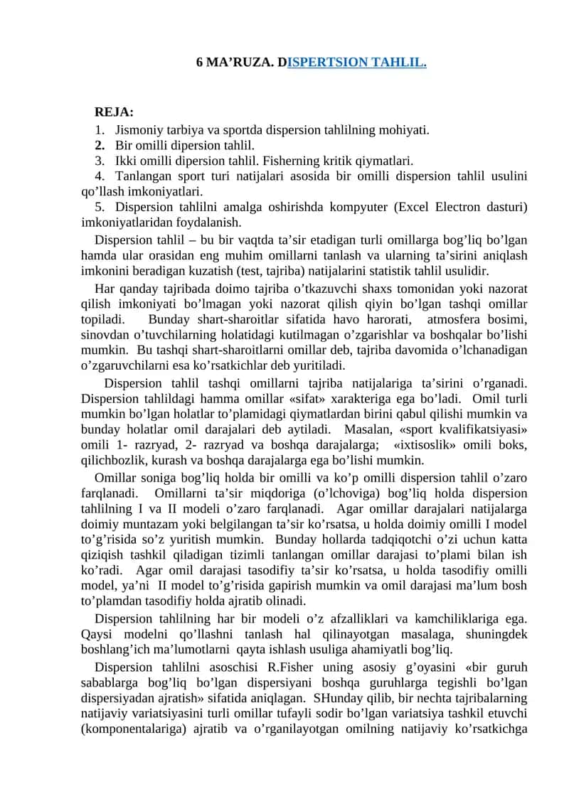 Dispersion tahlil 1