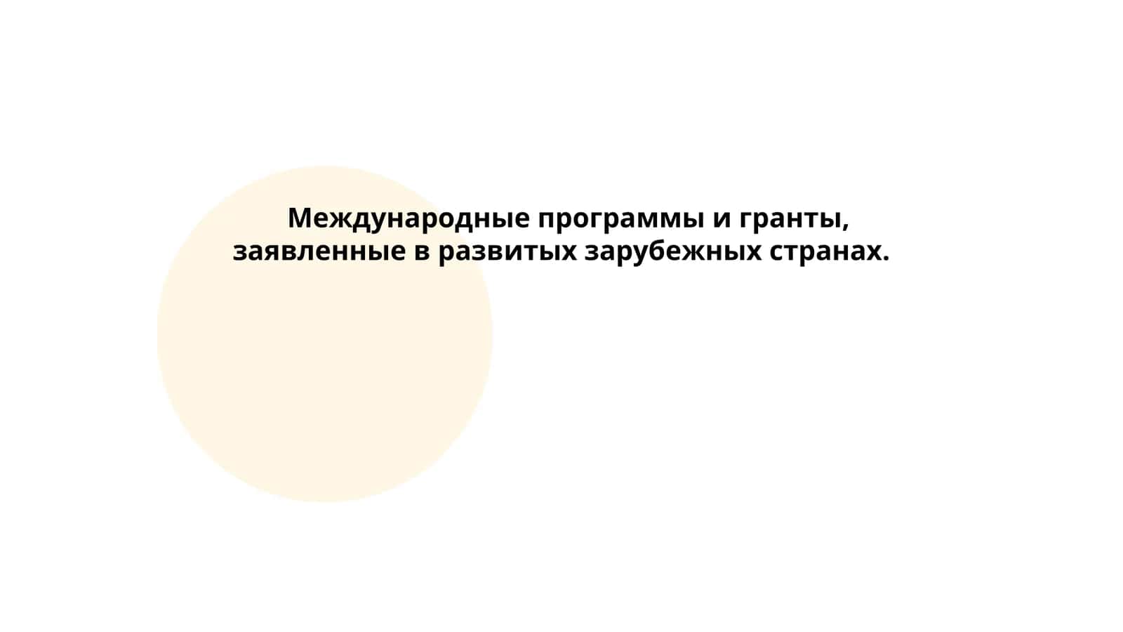 Международные программы и гранты, заявленные в развитых зарубежных странах 1