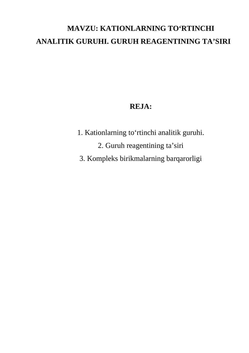 Kationlar 1