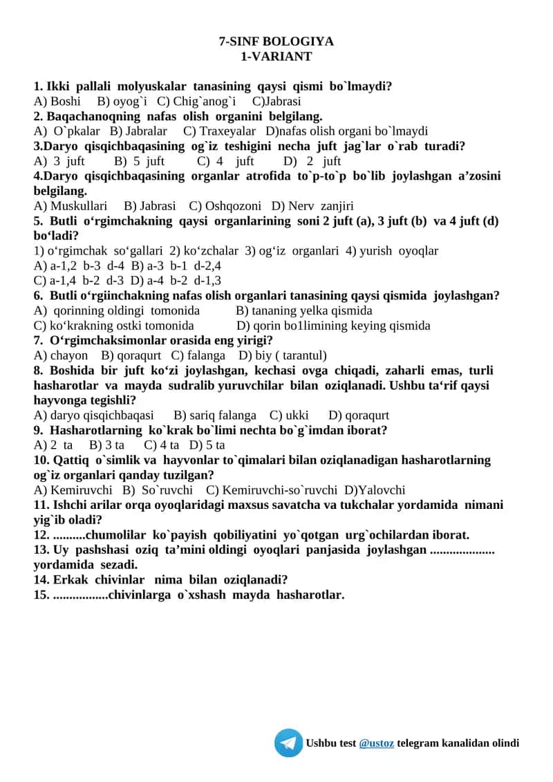 7-sinf BOLOGIYA 1